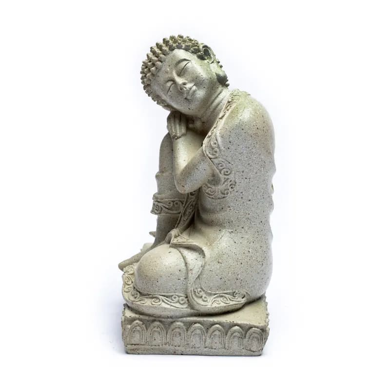 Bouddha gris avec bougeoir – vue 4