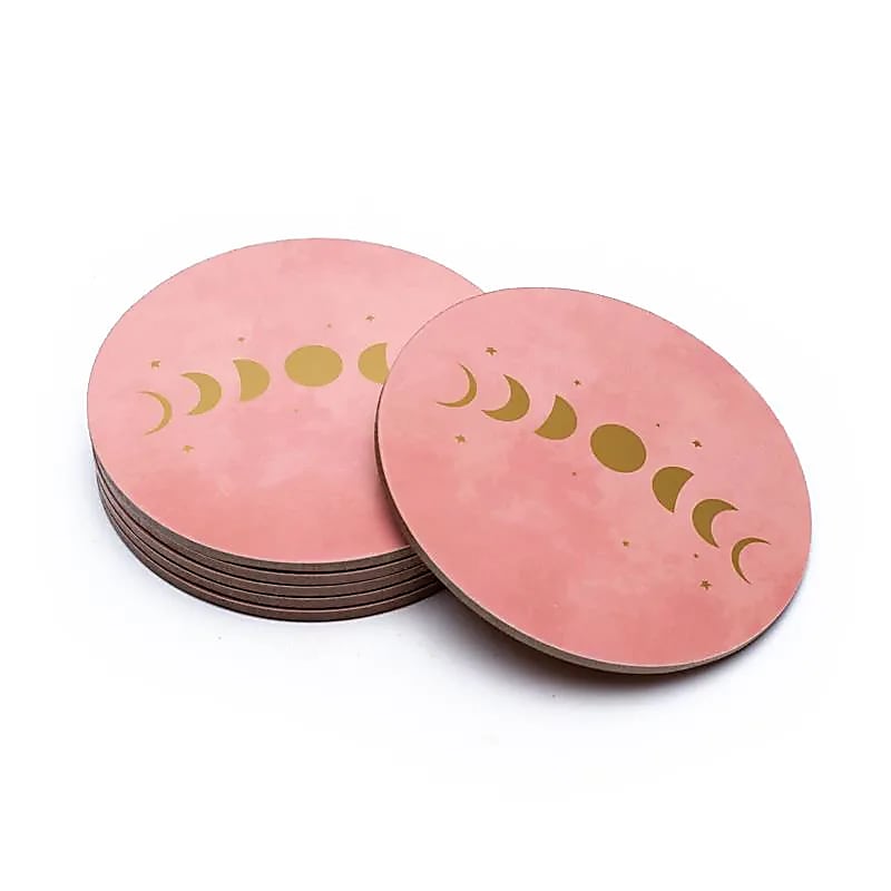 Sous-verres en bois | Phases de Lune