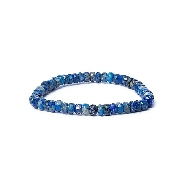 Bracelet Lapis Lazuli à facettes 6mm – vue 2