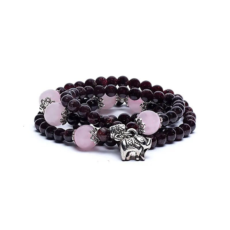 Bracelet Grenat rouge - 5 mm – vue 2
