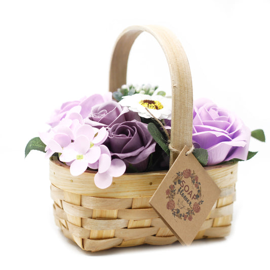 Panier de fleurs de savon - M