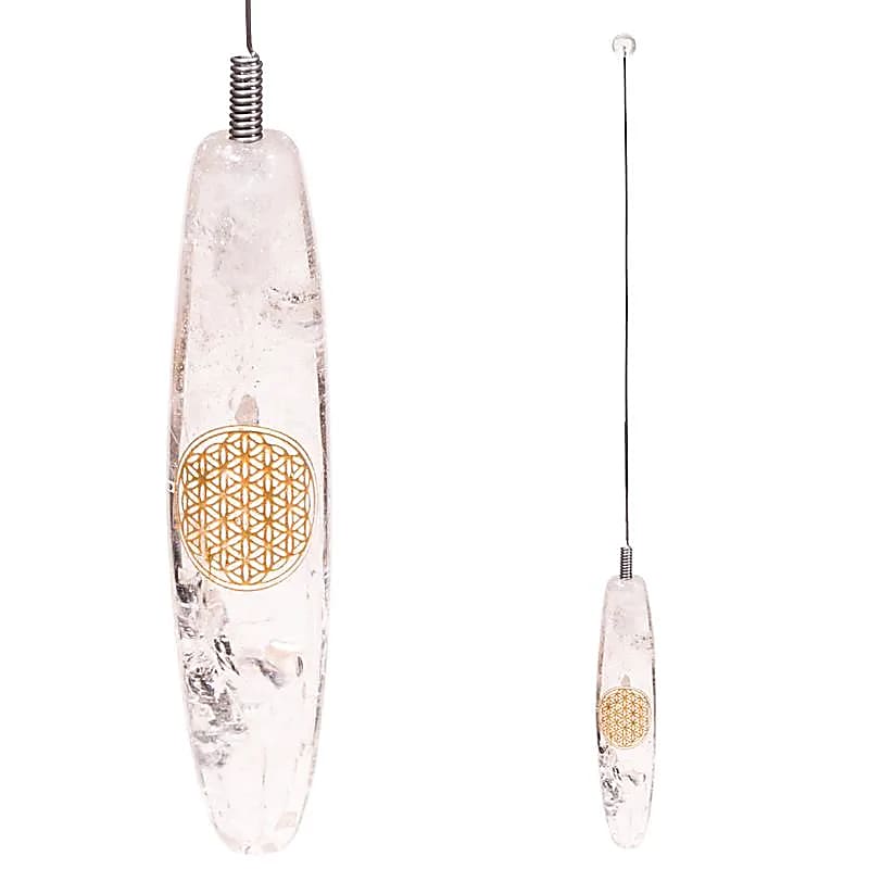 Bio-tenseur cristal de roche et fleur de vie