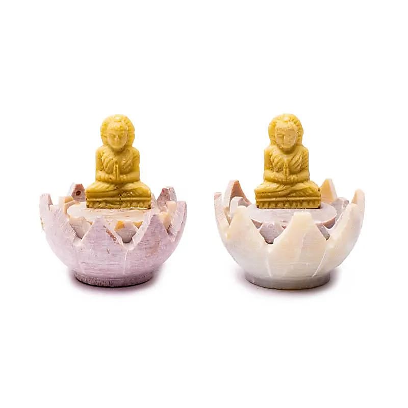 Brûleur encens bâton en stéatite - Bouddha