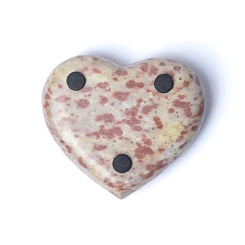 Bougeoir/brûle encens en pierre en forme de coeur