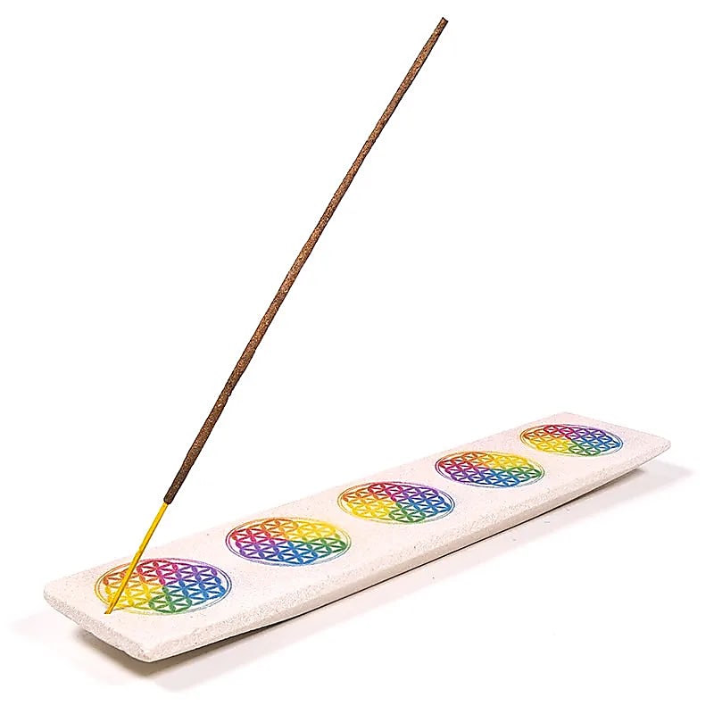 Brûle encens en grès - rectangulaire