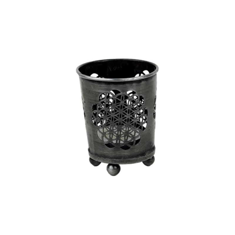 Bougeoir Fleur de Vie en fer – vue 3
