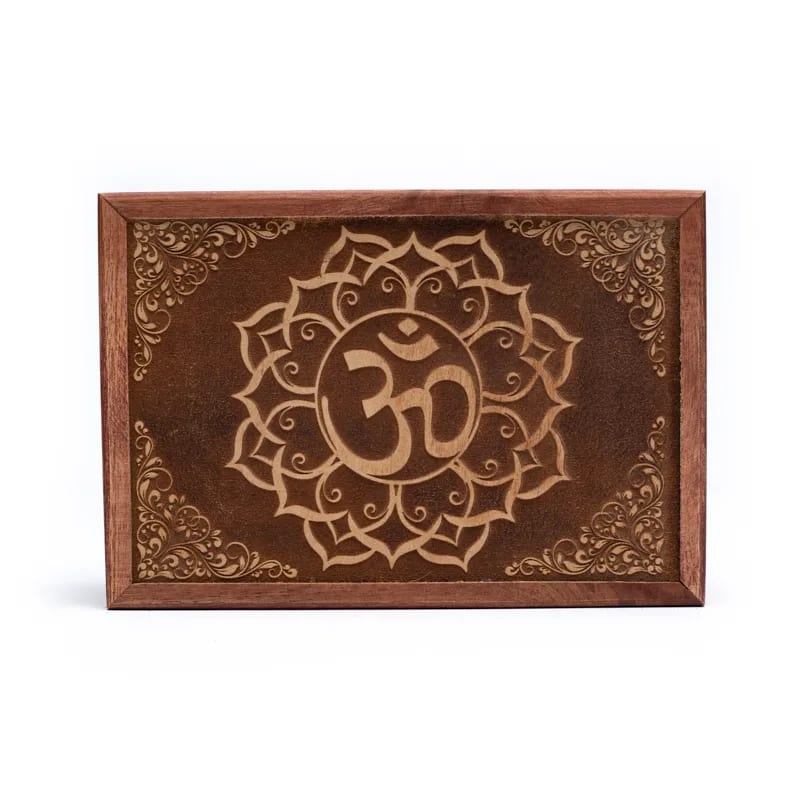 Boîte en bois décoration fait main - 17.5 x 13 x 6.5 cm