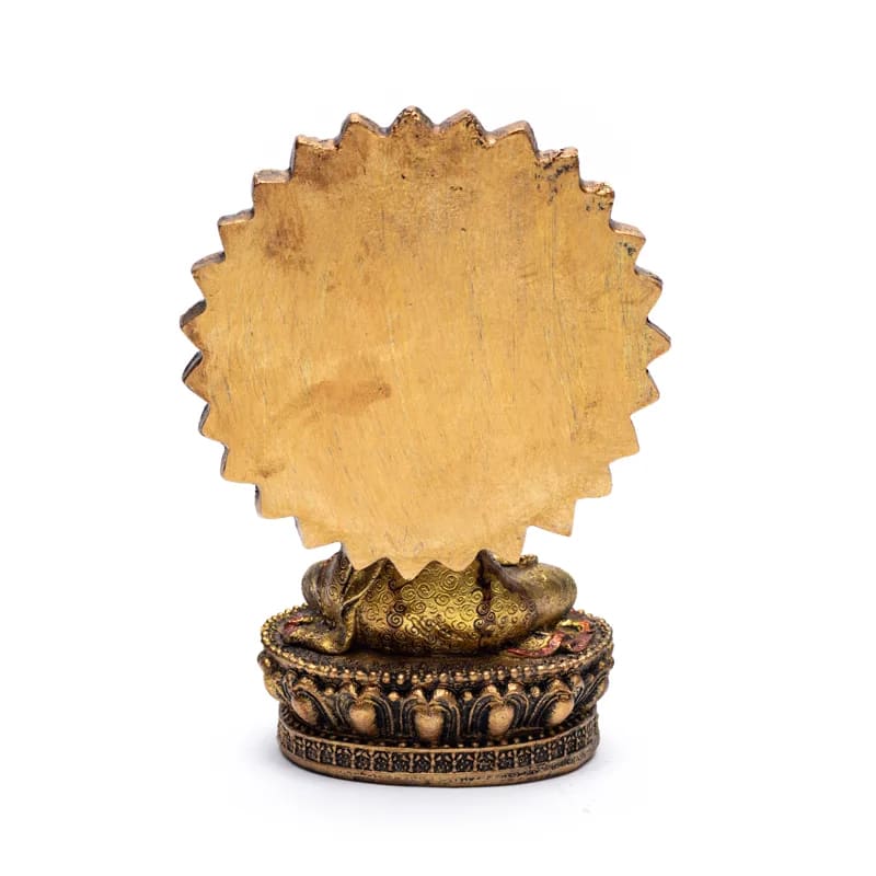 Bouddha de la réassurance avec trône