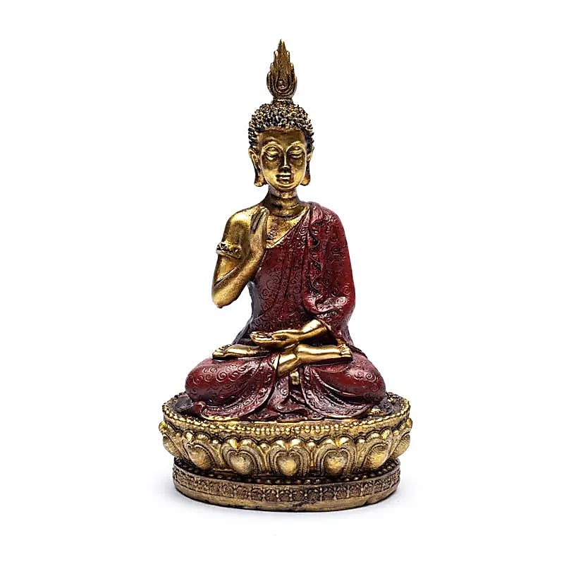Bouddha de la réassurance avec trône