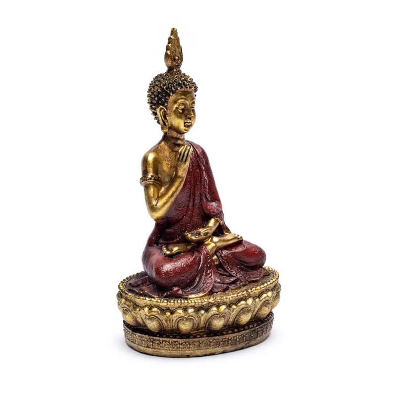 Bouddha de la réassurance avec trône