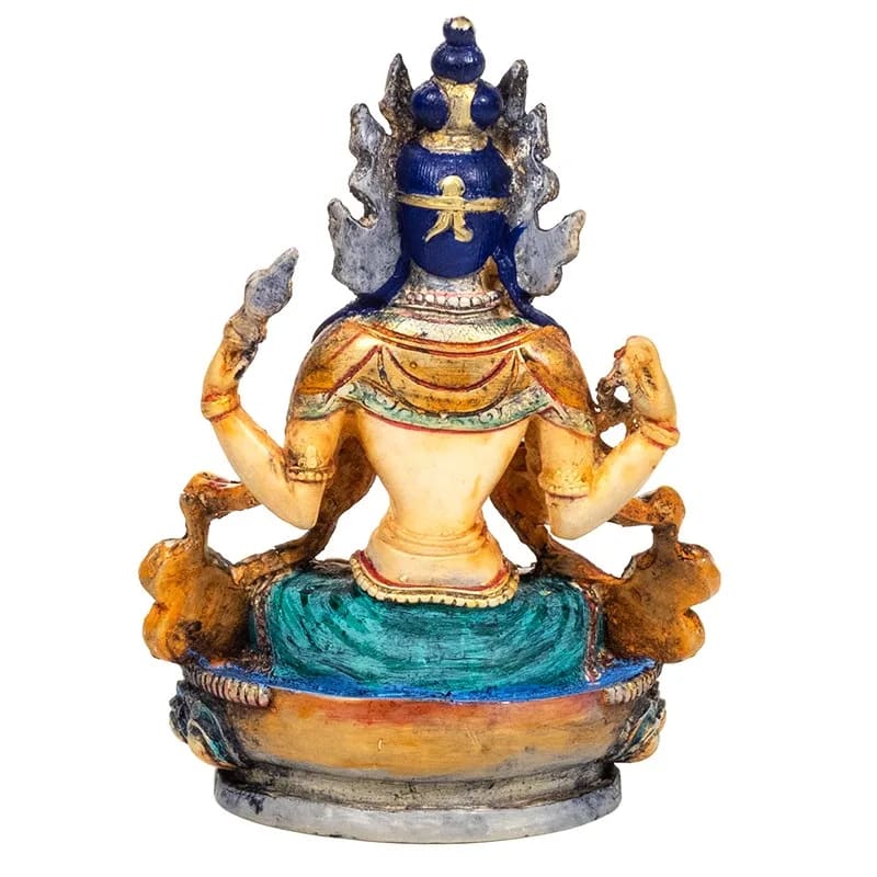 Bouddha Chenrezig peint