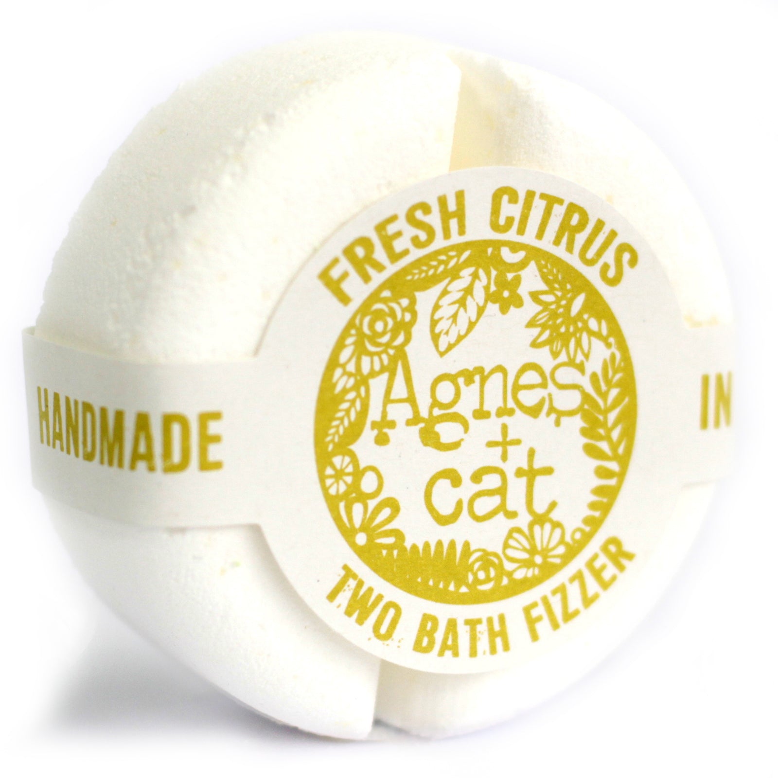 2 bombes de bain Citron dans ce Coffret Cadeaux Bougie Sels de Mer & Bombes de bain | Agnès & Cat
