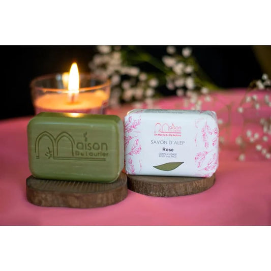 Savon d'Alep parfumé à la Rose de la Maison du Laurier - une expérience sensorielle unique