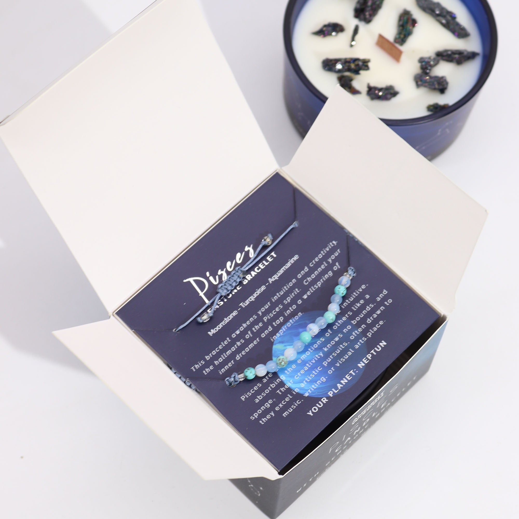 Coffret Cadeaux Bougie et Bracelet - Poisson : une idée cadeau originale