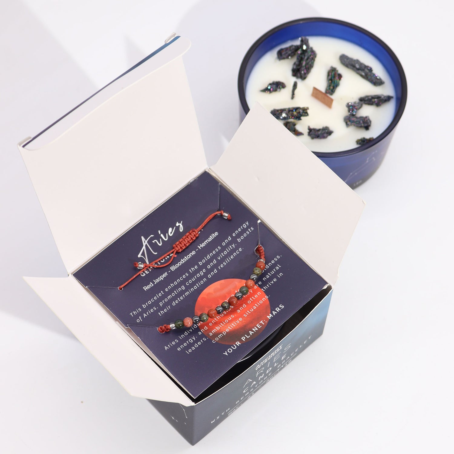 Coffret Cadeaux Bougie et Bracelet - Bélier : à offrir ou à s&