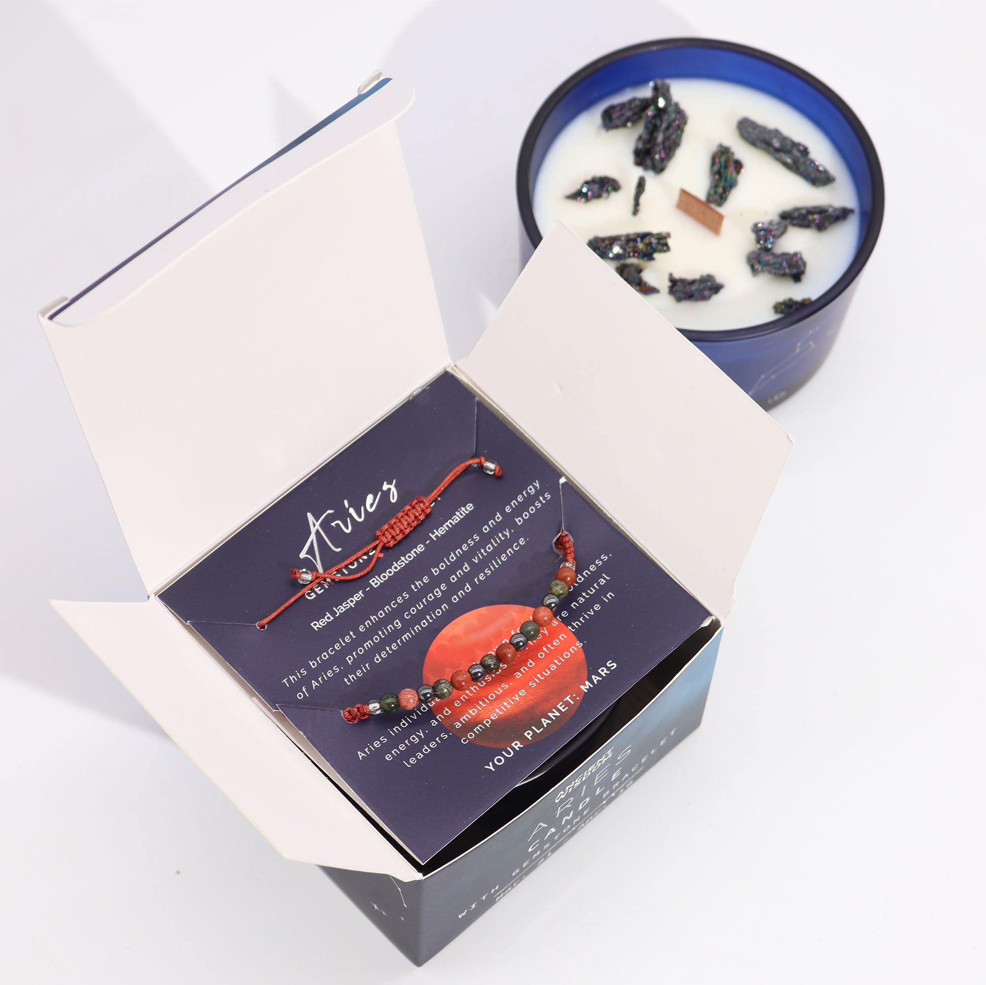 Coffret Cadeaux Bougie et Bracelet - Bélier : à offrir ou à s&