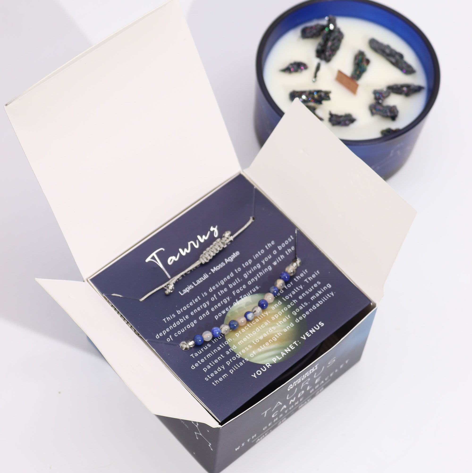 Coffret Cadeaux Bougie et Bracelet - Taureau : une idée cadeau originale