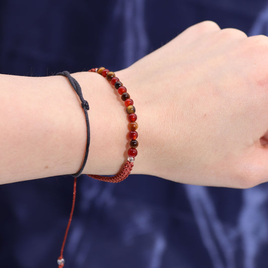 Coffret Cadeaux Bougie et Bracelet - Lion : bracelet lien avec des véritables pierres naturelles