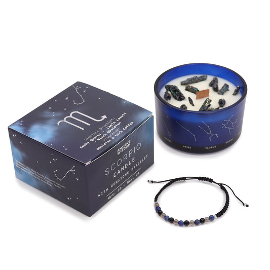 Coffret Cadeaux Bougie et Bracelet - Scorpion