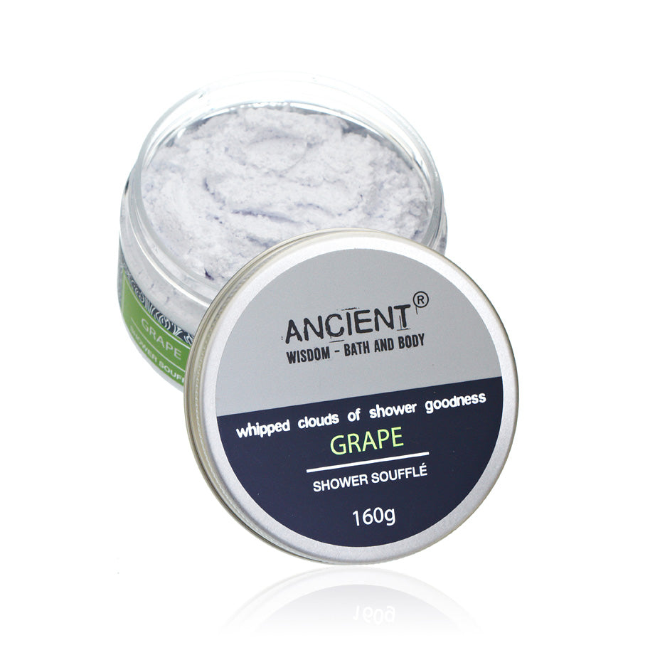 Mousse de Douche Raisin 160g – Fraîcheur et Douceur pour la Peau - Pot de 160g ouvert