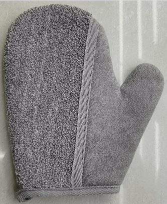 Gant de toilette anthracite - Bambou et Lin