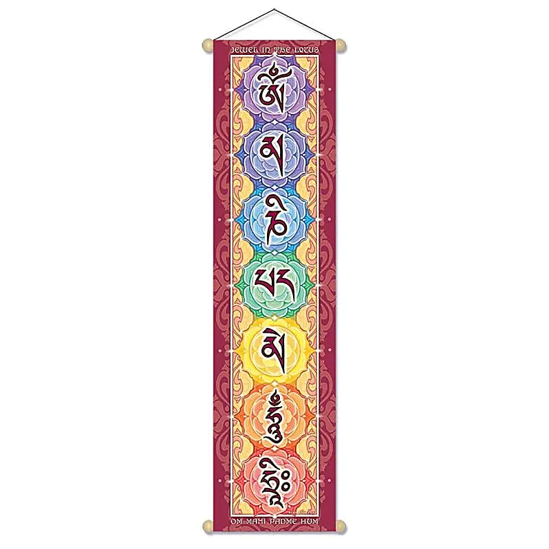 Petite bannière mantra Om Mani Padme Hum Hri