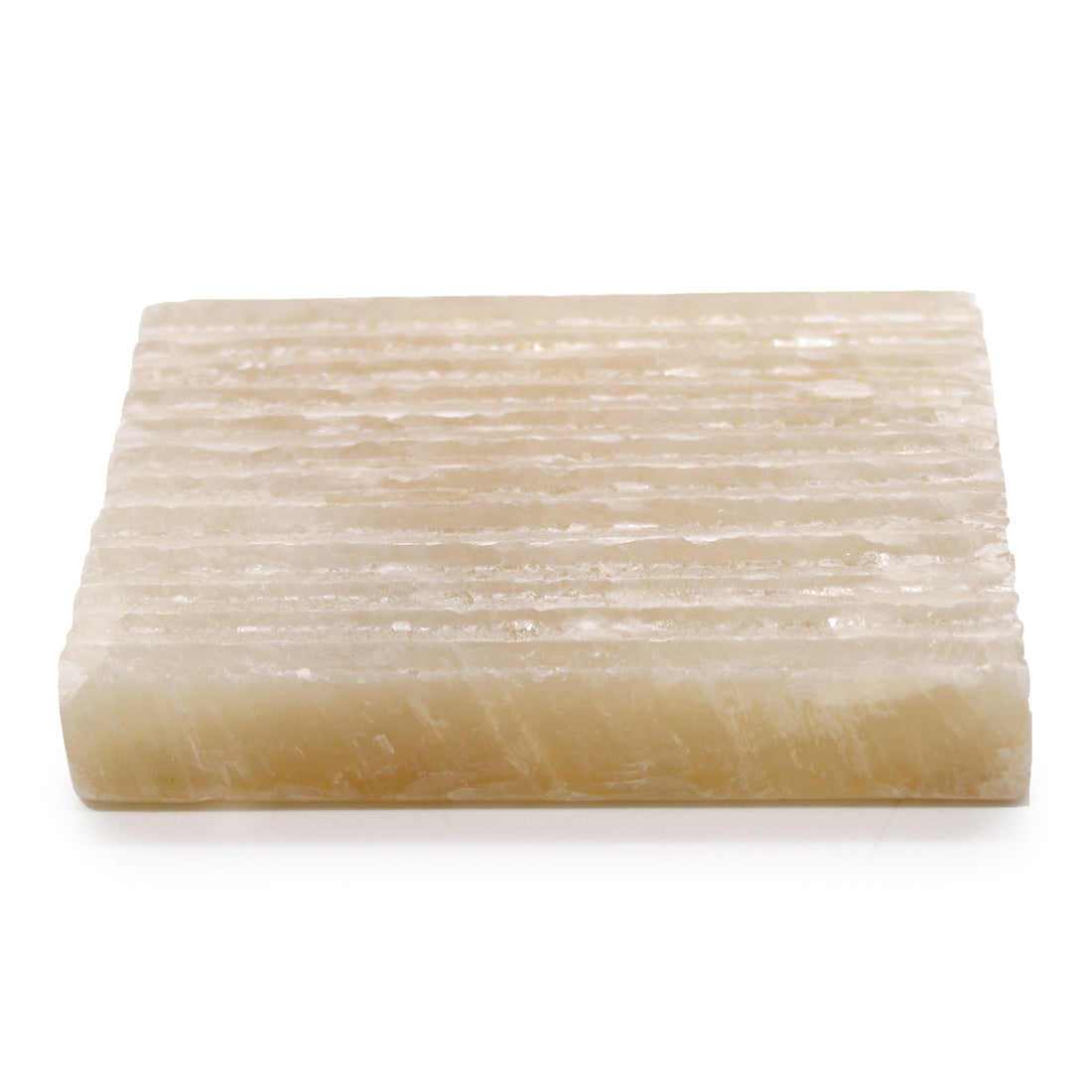 Porte savon carré en Onyx miel