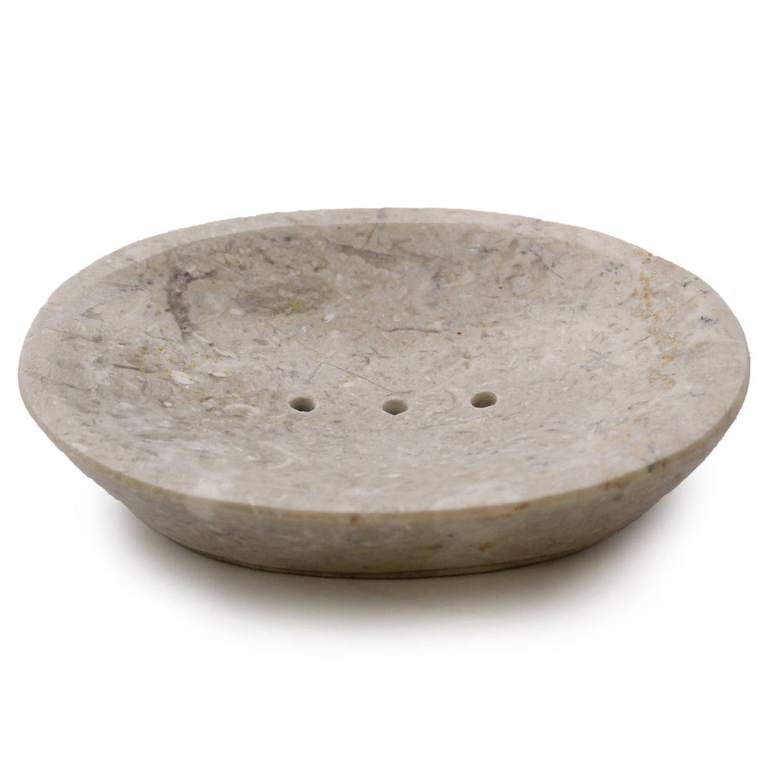 Porte savon ovale en Marbre Crème