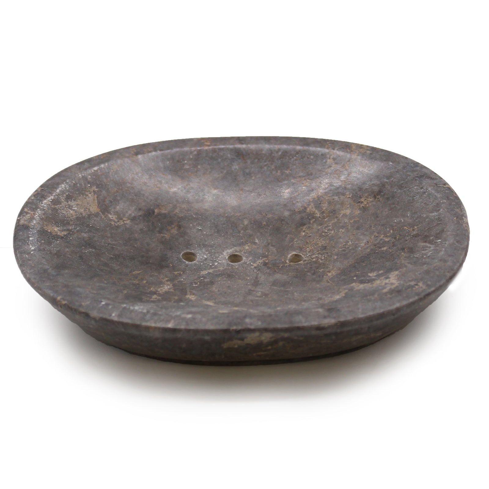 Porte savon ovale Classique en Marbre Gris