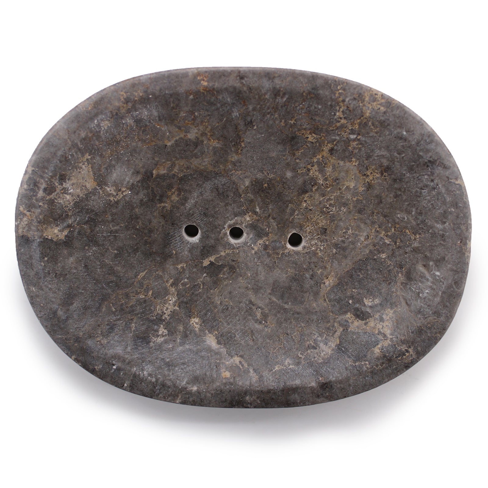 Porte savon ovale Classique en Marbre Gris