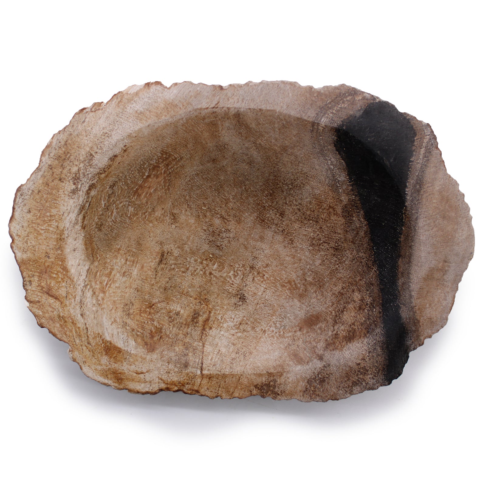 Porte savon noir en bois pétrifié – vue 3