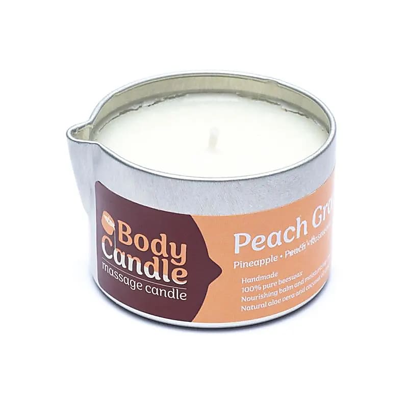 Bougie de massage bio - Pèche exotique