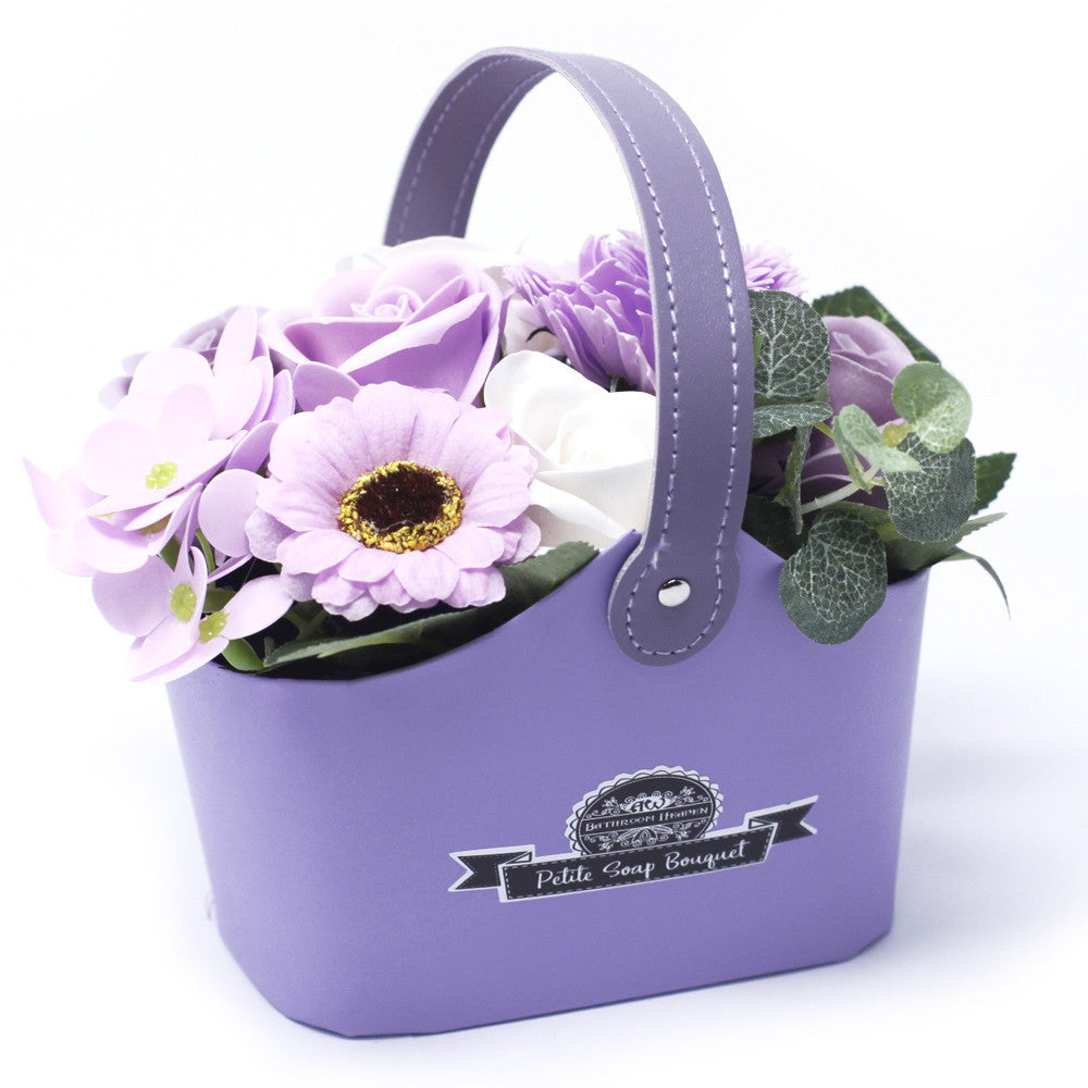 Panier de fleurs de savon taille S coloris Lavande