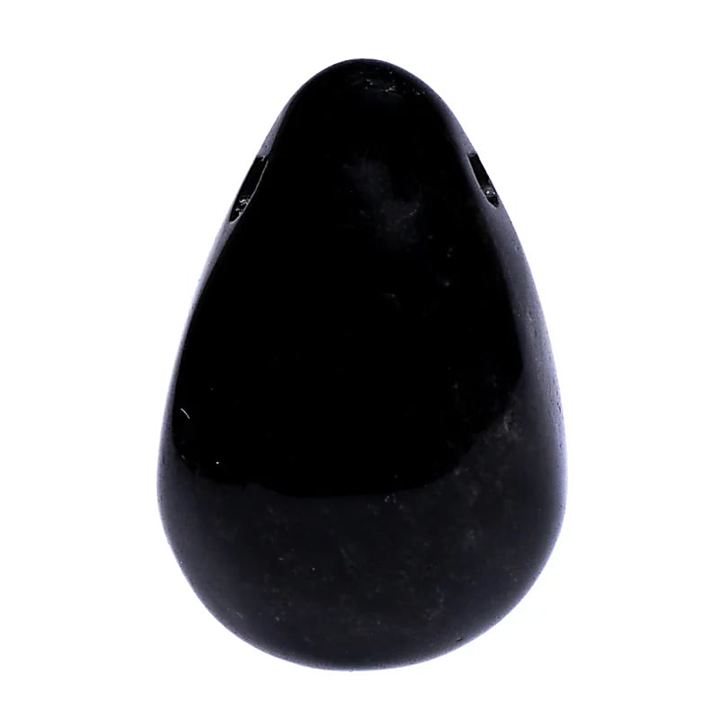 Pendentif en Onyx Noir percé sans fil