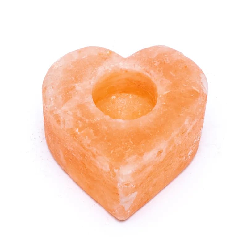Bougeoir coeur en cristal de sel – vue 6