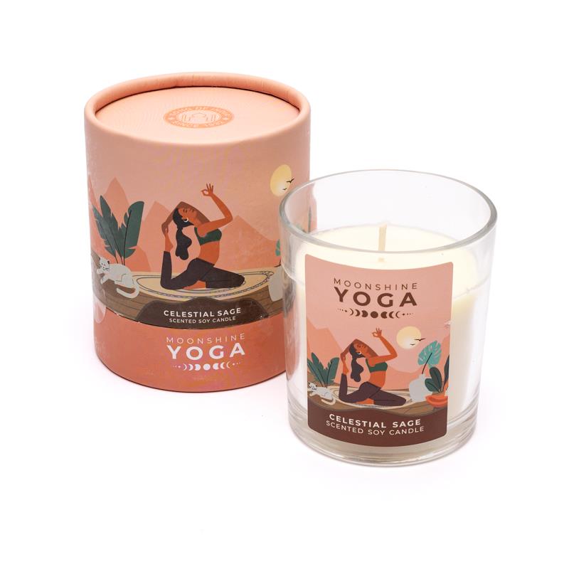 Bougie Moonshine Yoga - Sauge Céleste : idée cadeau originale