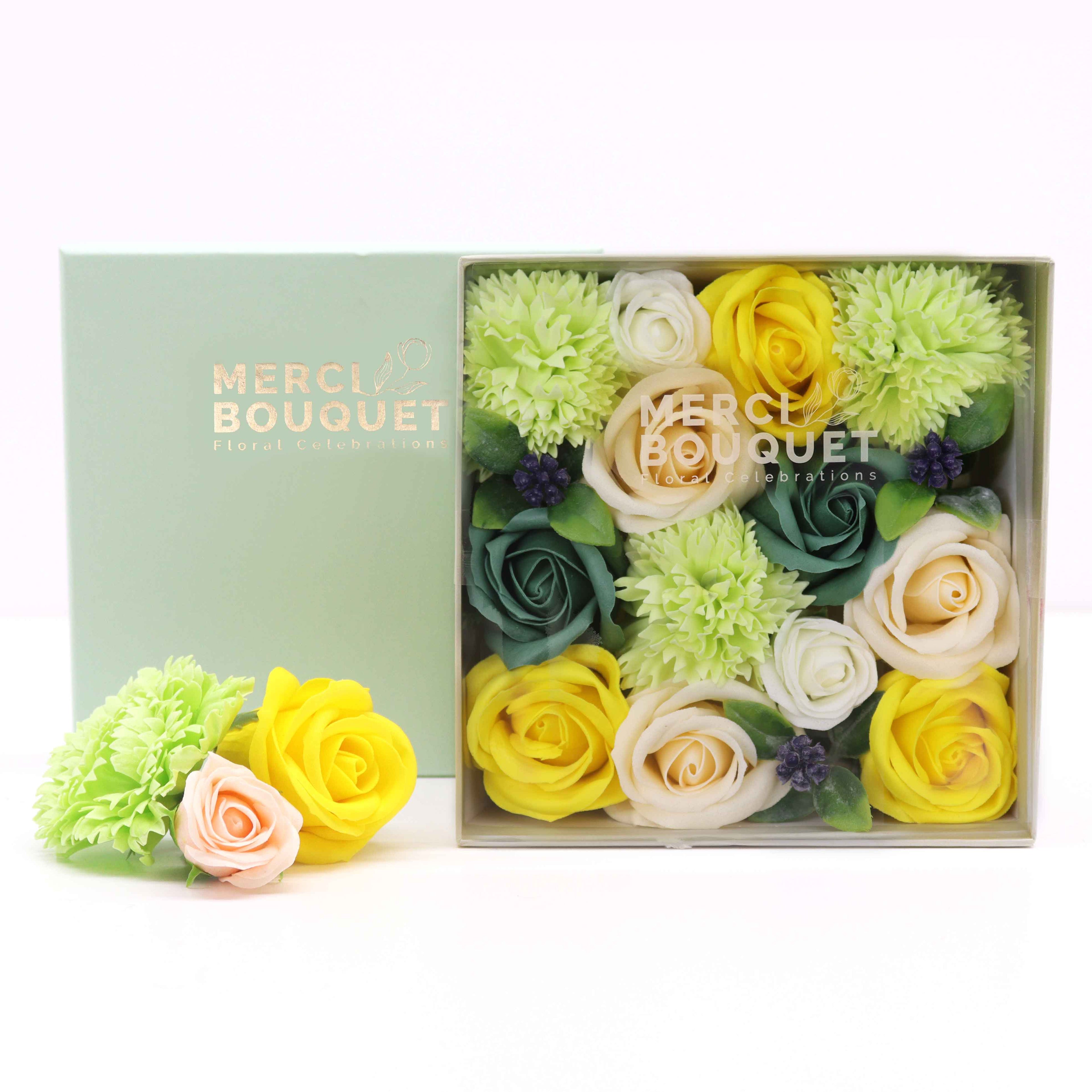 Fleurs de savon - coffret carré