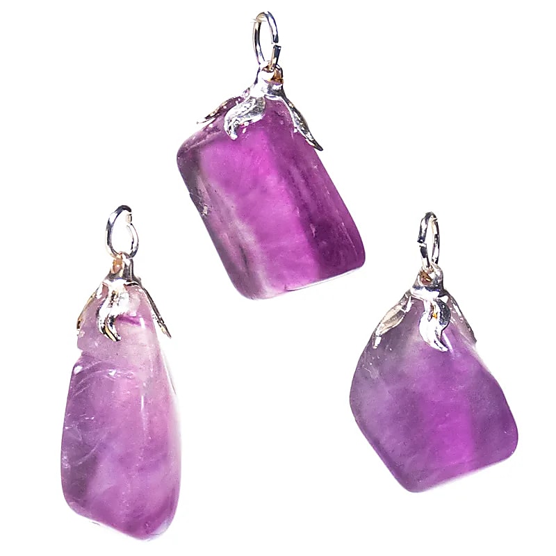 Pendentif en Fluorite Violette - Forme