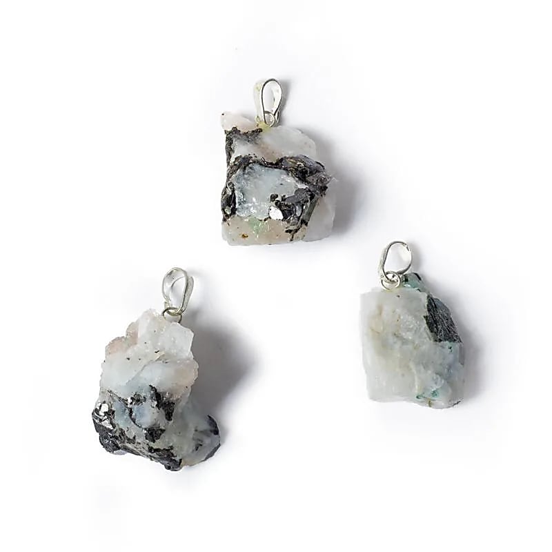 Pendentif en Pierre de Lune Blanche brute