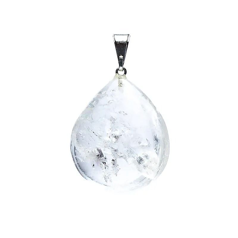 Pendentif Goutte en Cristal de Roche