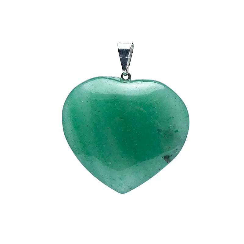 Pendentif Cœur en Quartz Vert