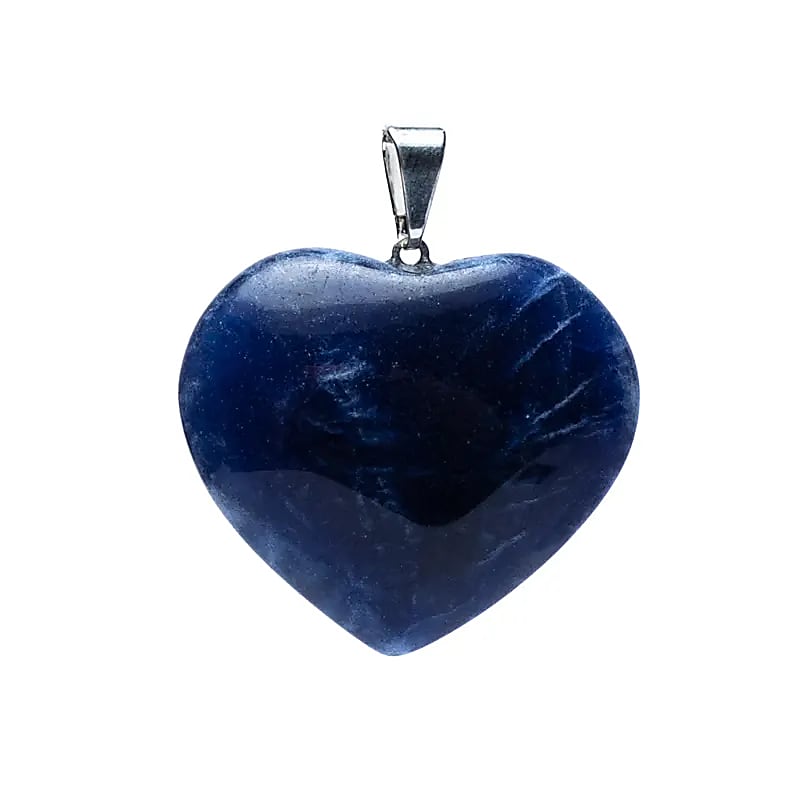Pendentif Coeur Sodalite Bleu Naturel