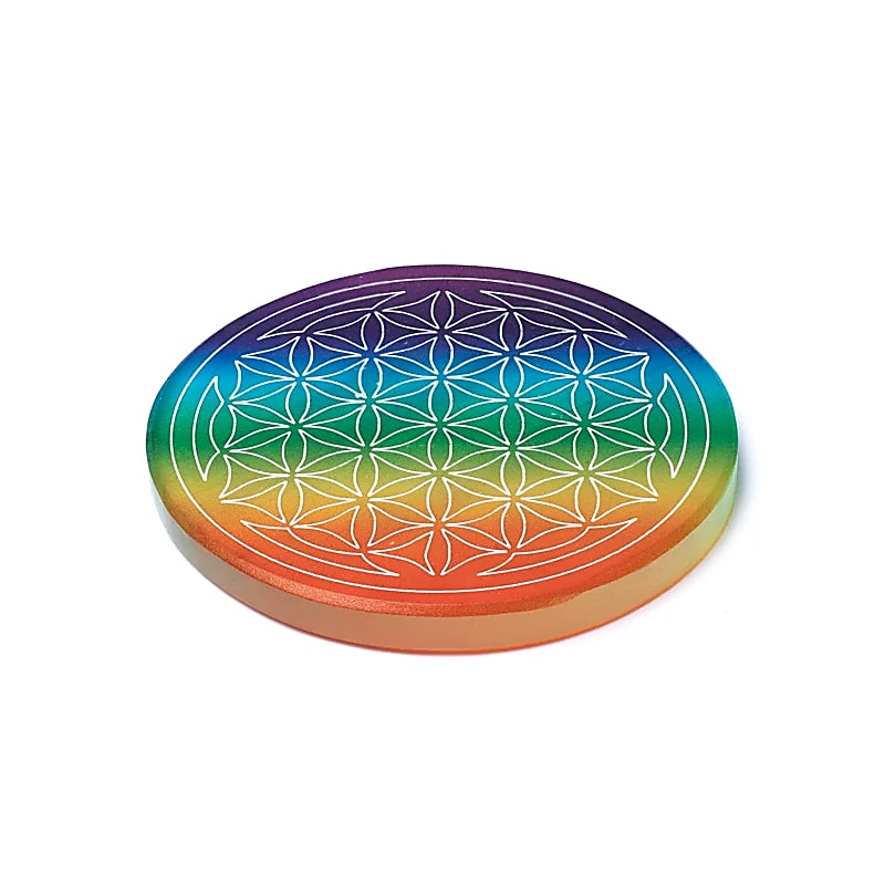 Sous-verres en Sélénite - Décoration bouddhiste