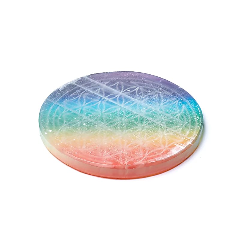 Sous-verres en Sélénite - Décoration bouddhiste