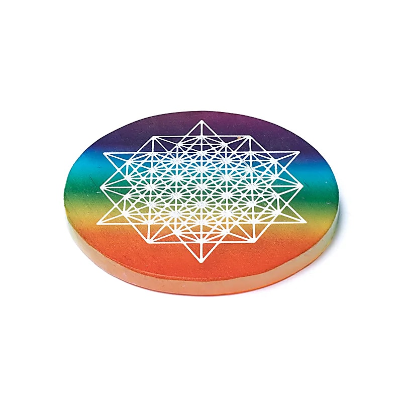 Sous-verres en Sélénite - Décoration bouddhiste