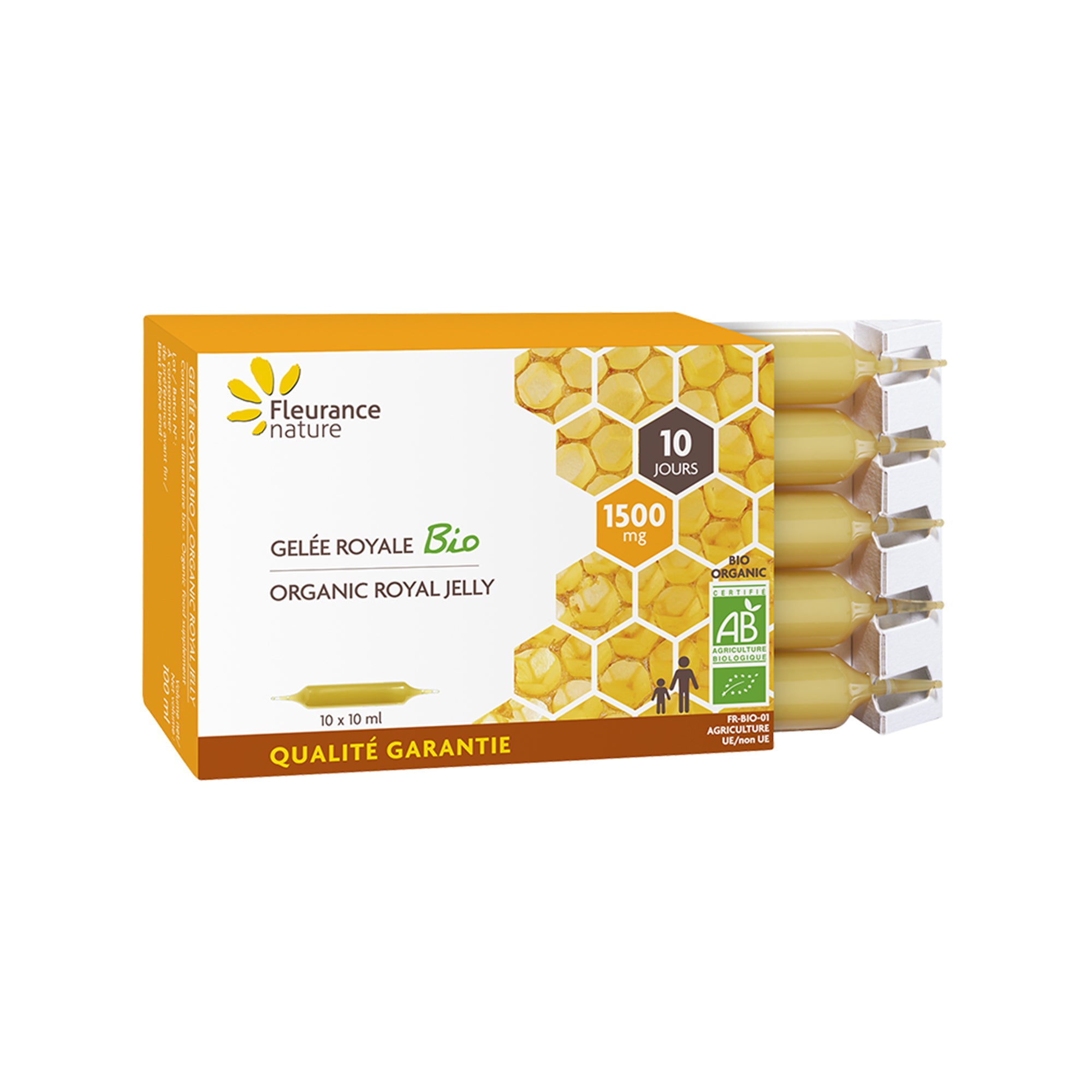 Ampoules de gelée royale 1500mg BIO