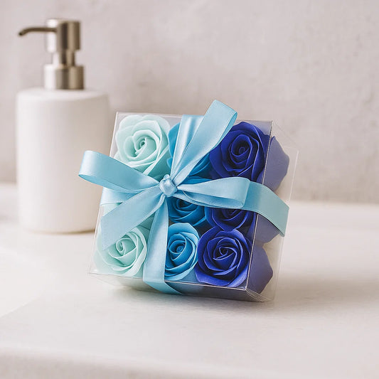 Boîte de 9 roses de savon
