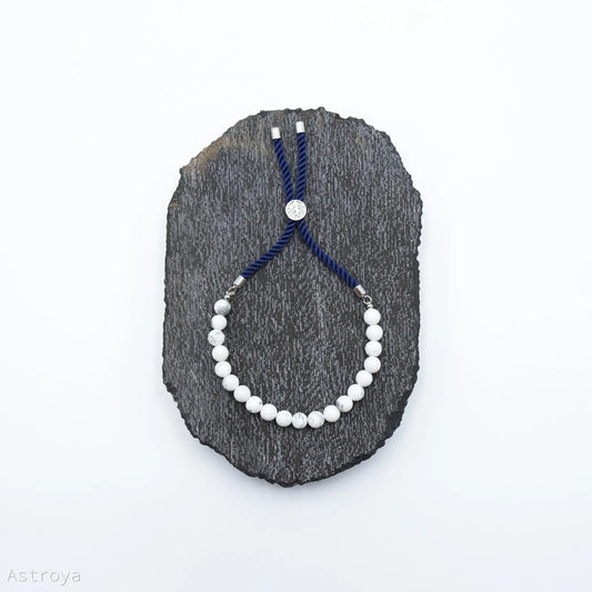 Bracelet en pierre naturelle plaqué Argent 925 | Jaspe Dalmatien