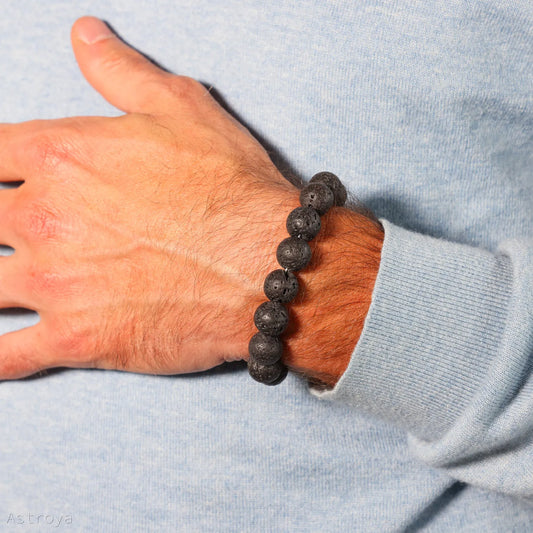 Bracelet Pierre de Lave - 12 mm