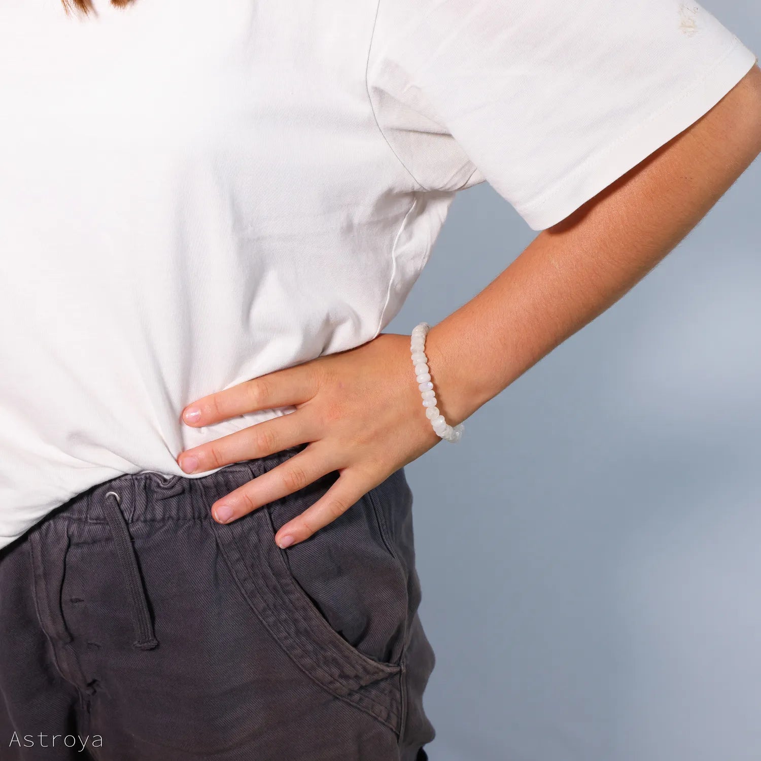 Bracelet Pierre de Lune à facettes 8mm